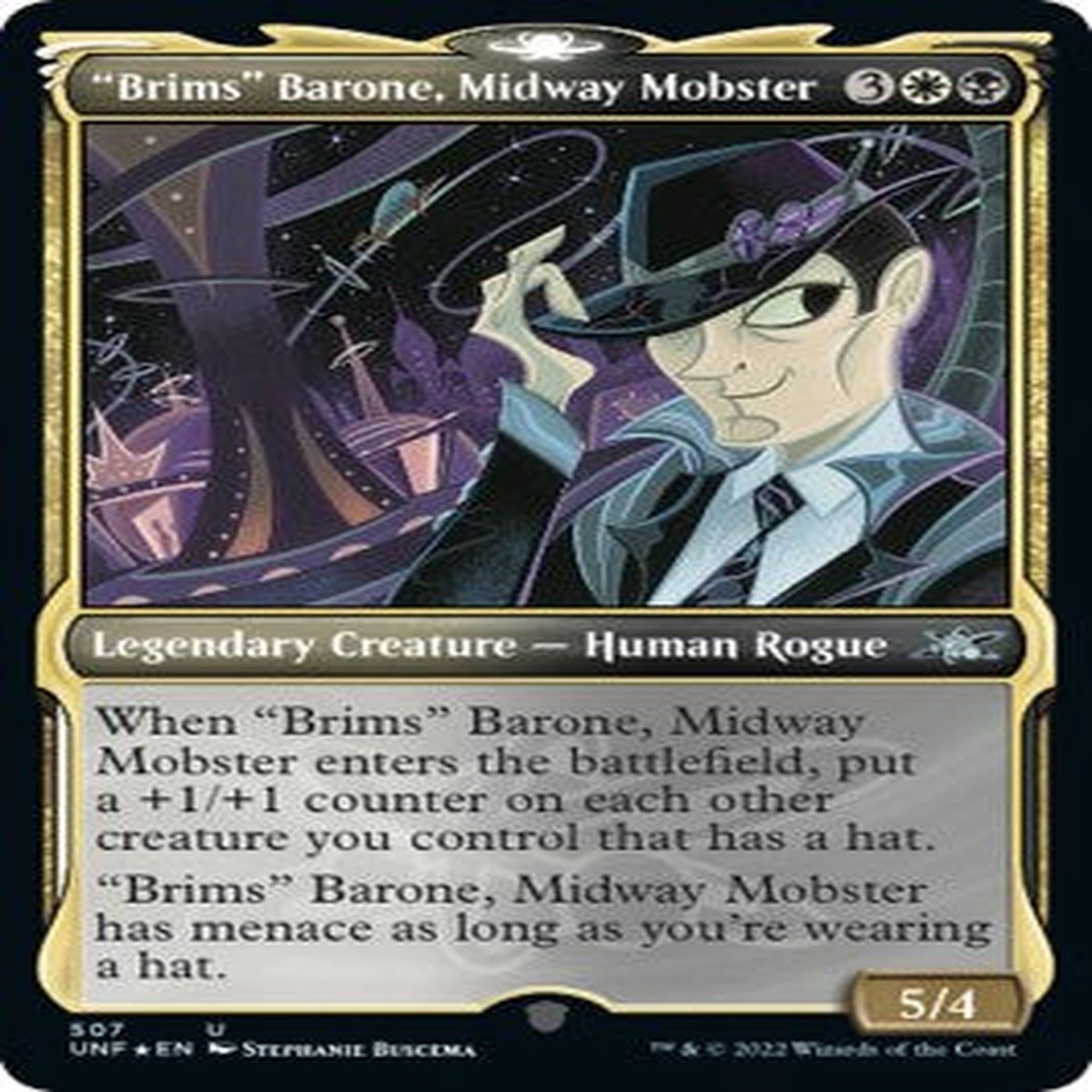 "Brims" Barone, Midway Mobster (Showcase) (Galaxy Foil) [UNF - 507] - Lightly Played | English | Foil