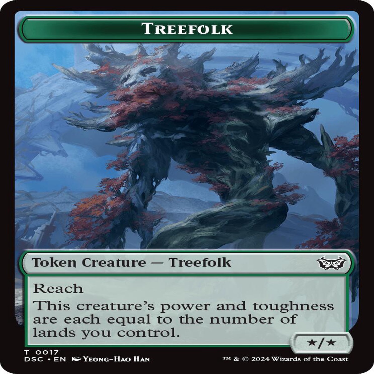Treefolk // Spider Double-Sided Token [DSC - 17 // 16] - Lightly Played | English | Normal
