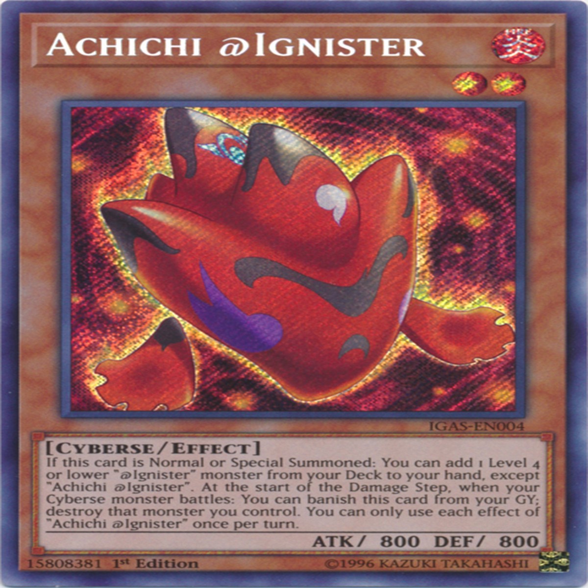 Achichi @Ignister [IGAS-EN004] Secret Rare - NM 1st Edition