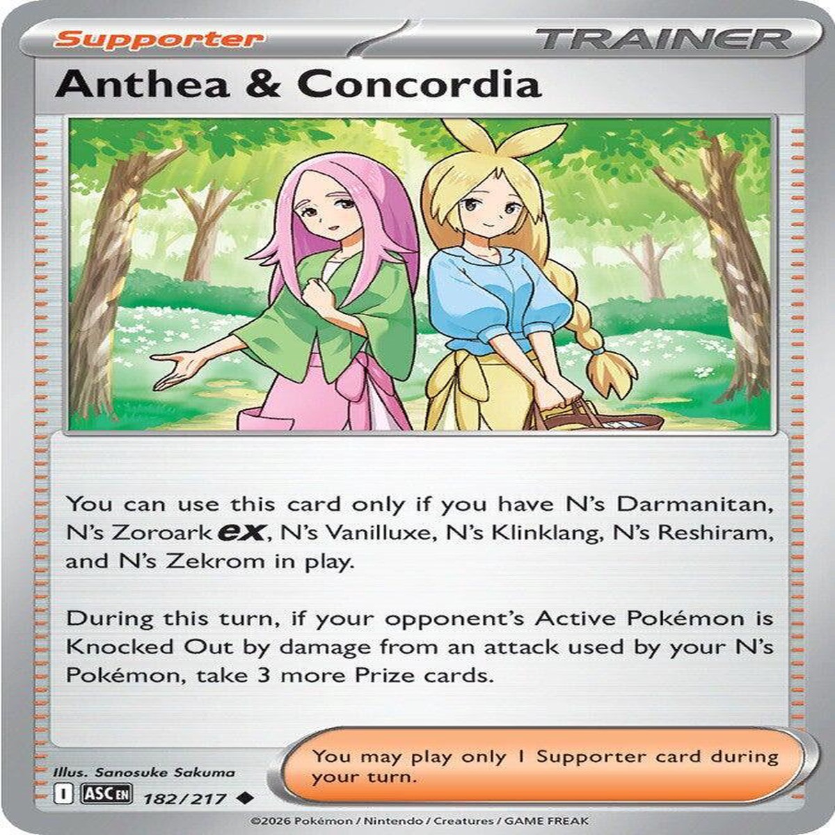 Anthea & Concordia - 182/217 Normal ME: Ascended Heroes Uncommon 182/217 - Near Mint
