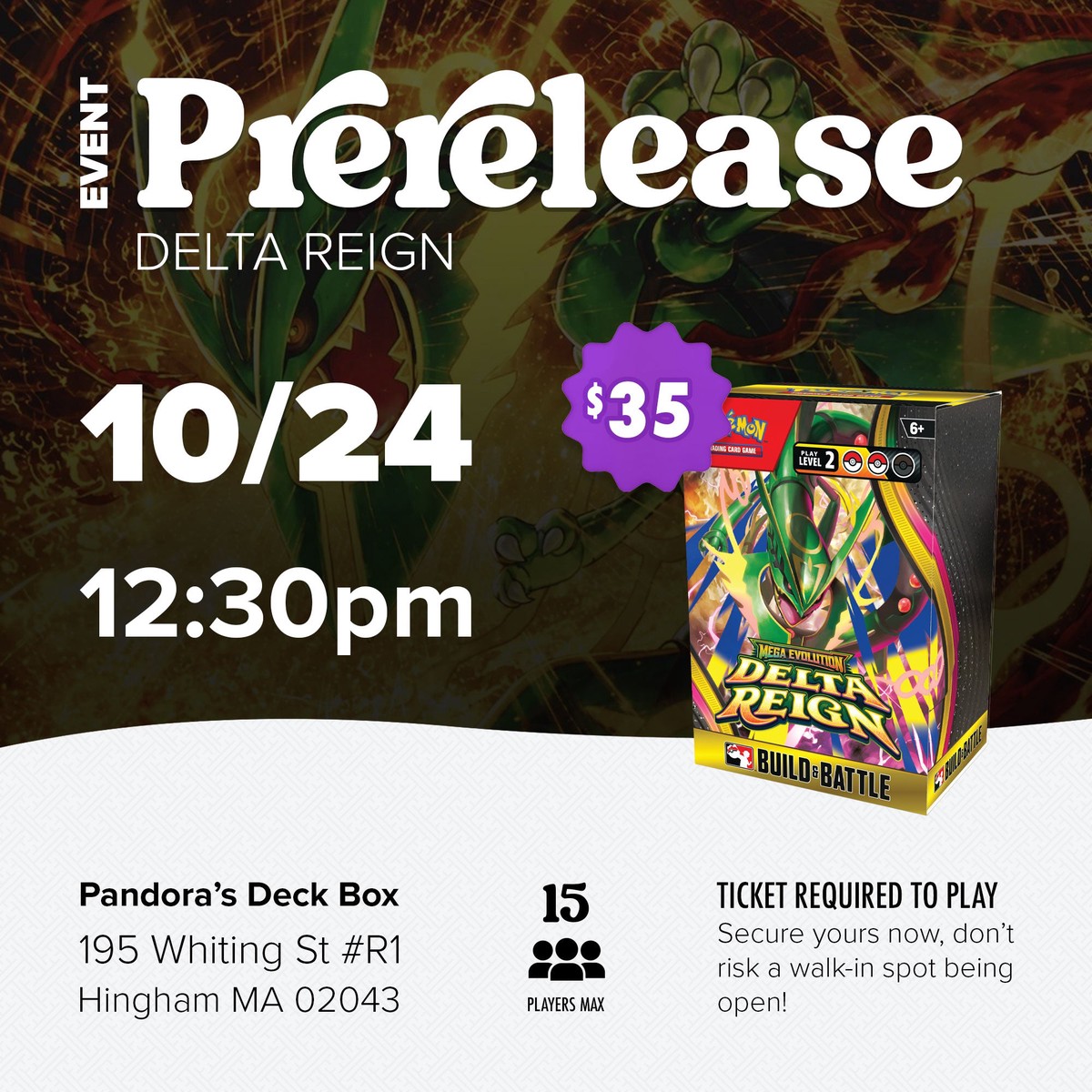 EVENT - Pokemon Prerelease - Delta Reign - 10/24 @ 12:30pm