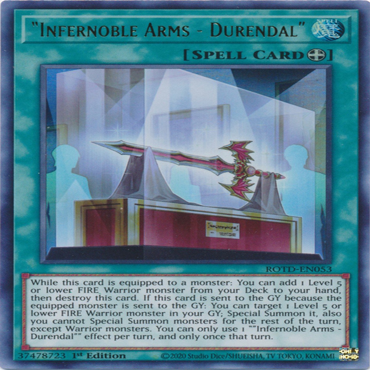 "Infernoble Arms - Durendal" [ROTD-EN053] Ultra Rare - NM 1st Edition