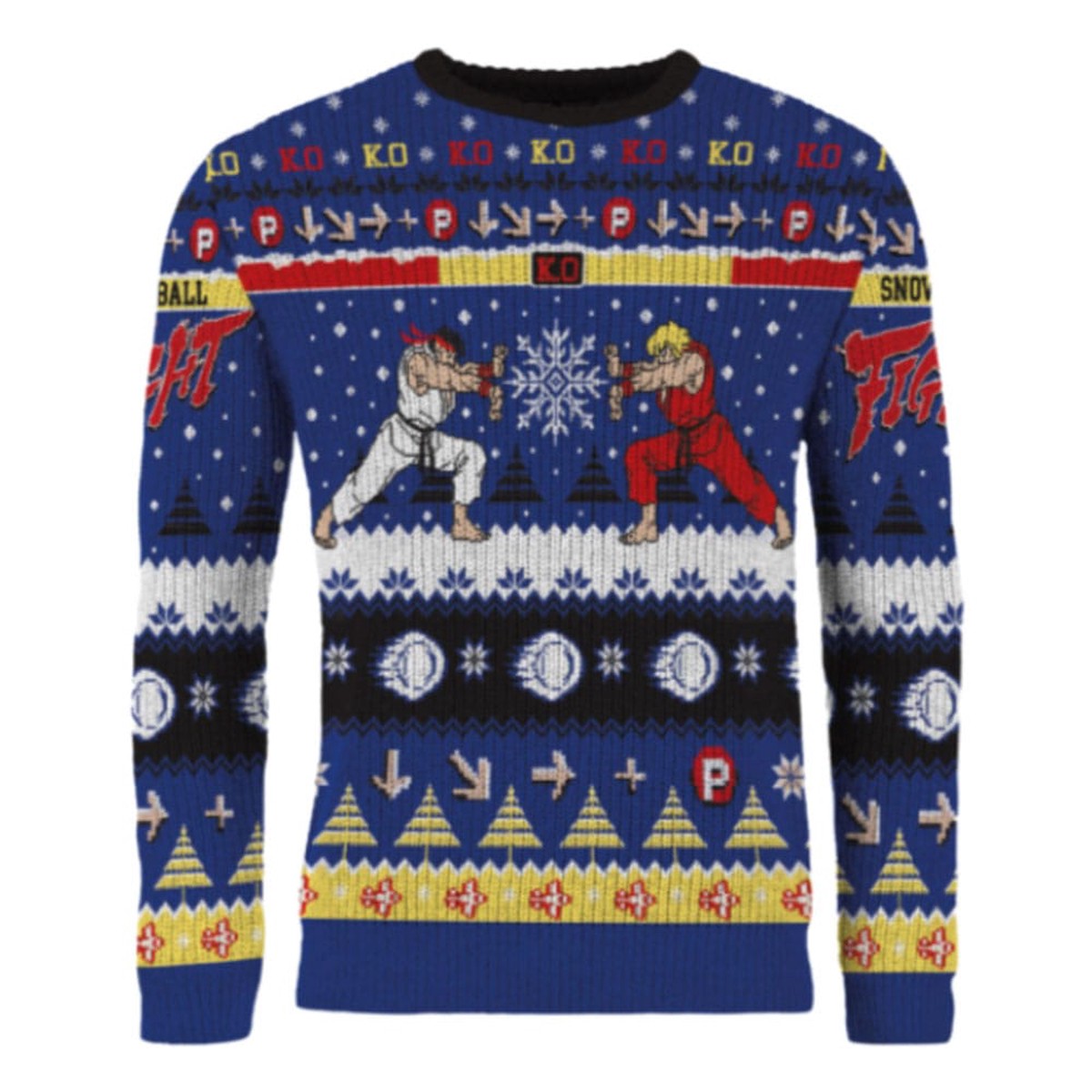 Street Fighter Christmas Jumper Ryu & Ken - M