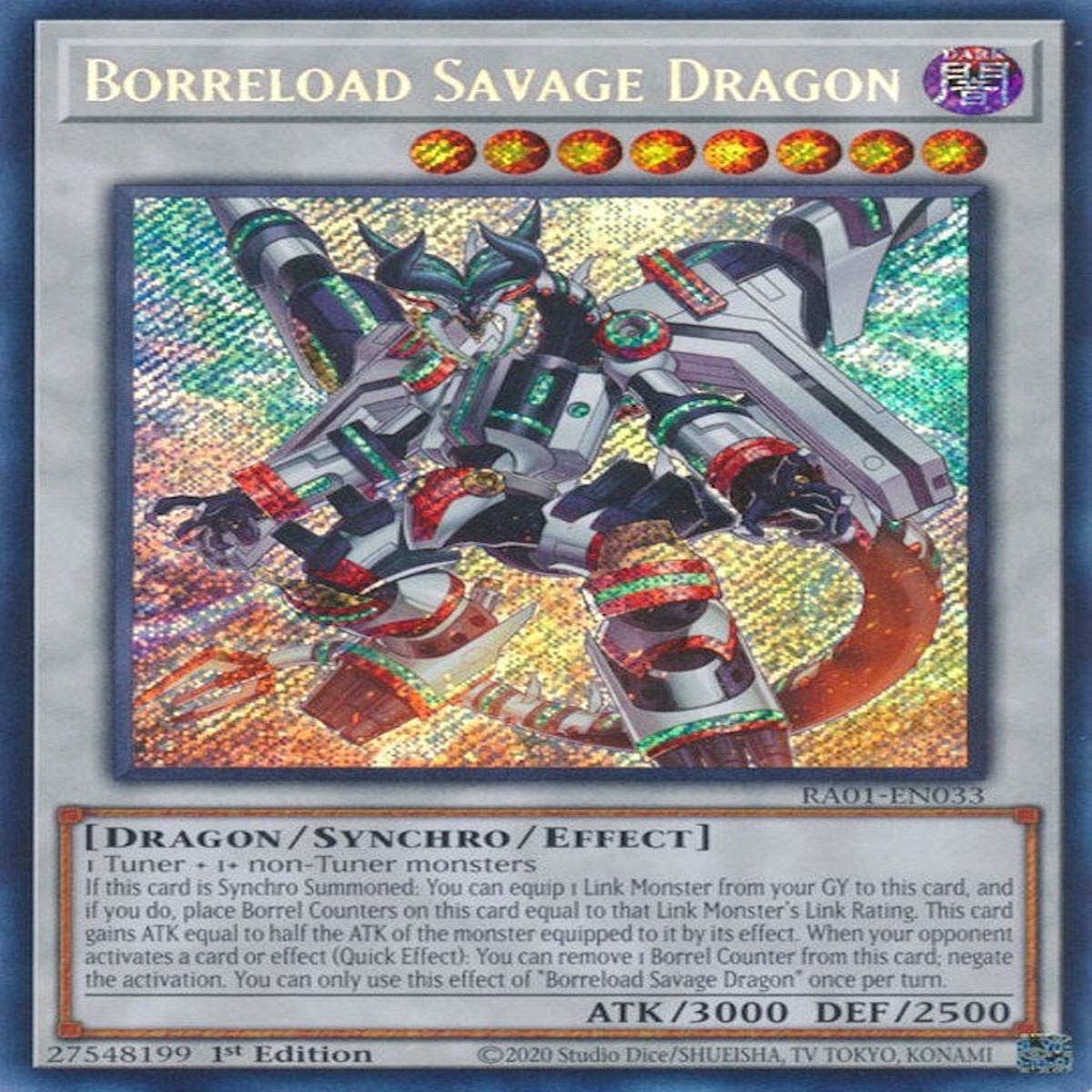 Borreload Savage Dragon [RA01-EN033] Secret Rare - NM 1st Edition