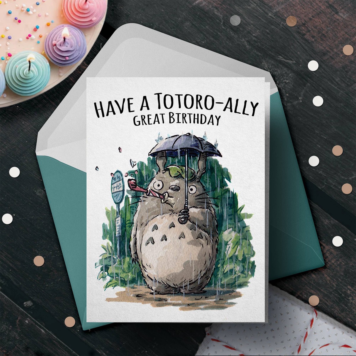 "Totoro-ally Great Birthday" - Anime Japanese Influenced Card